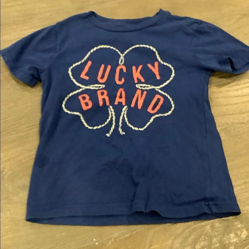 Lucky Brand short sleeve t-shirt blue Sz 4/5 boys